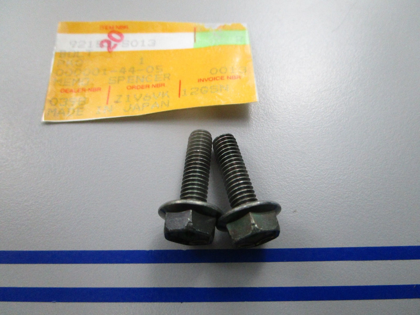 NEW OEM (LOT OF 2) Kawasaki 92153-S013 Bolt 0810