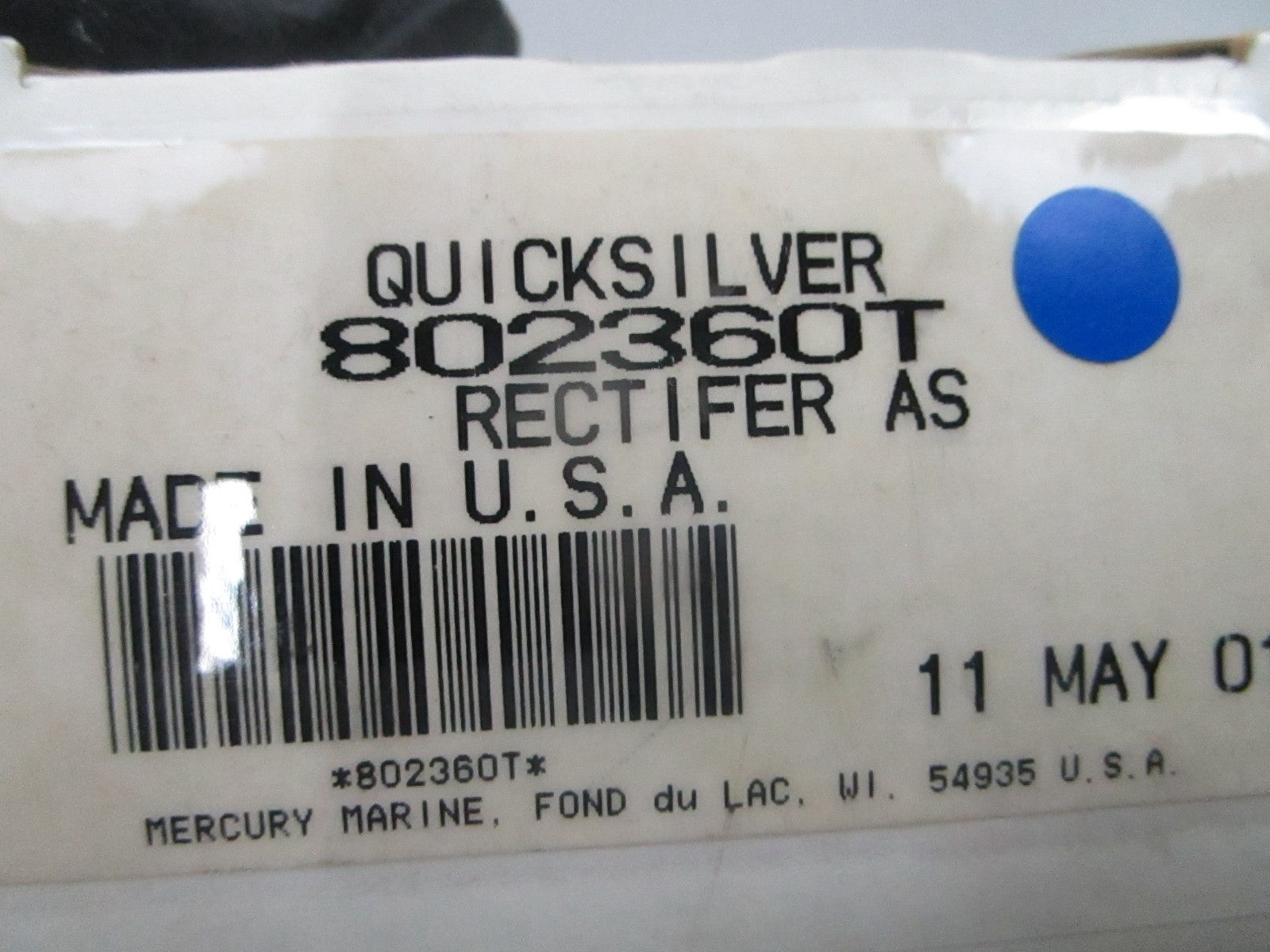 *NEW OEM* 0810 Mercury Quicksilver Rectifier Assembly 802360T