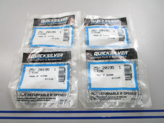 NEW OEM (LOT OF 4) Mercury Quicksilver 25-20195 1 O-Ring 0810