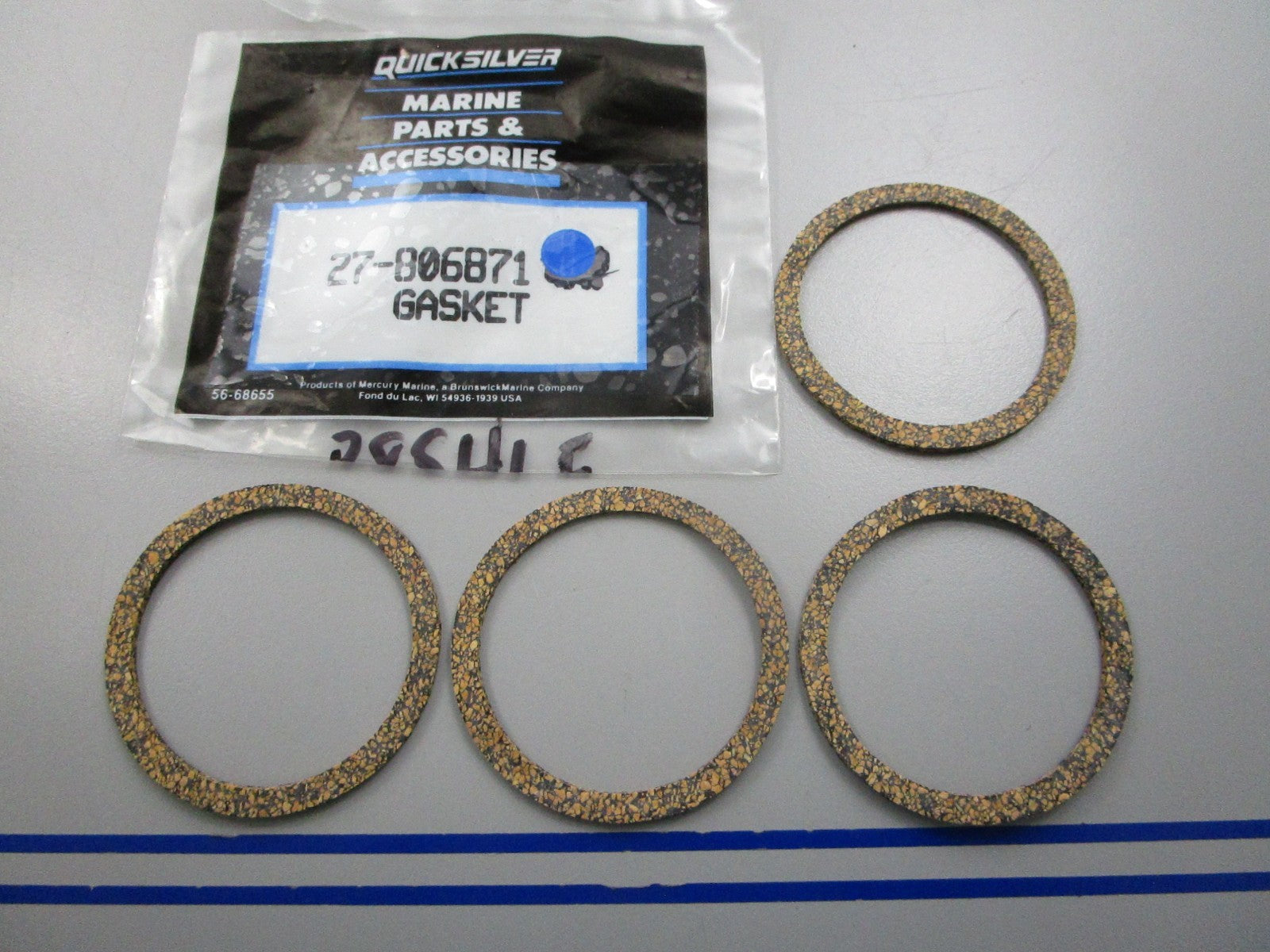 NEW OEM (LOT OF 4) 27-806871 Mercury Quicksilver Gasket 0810