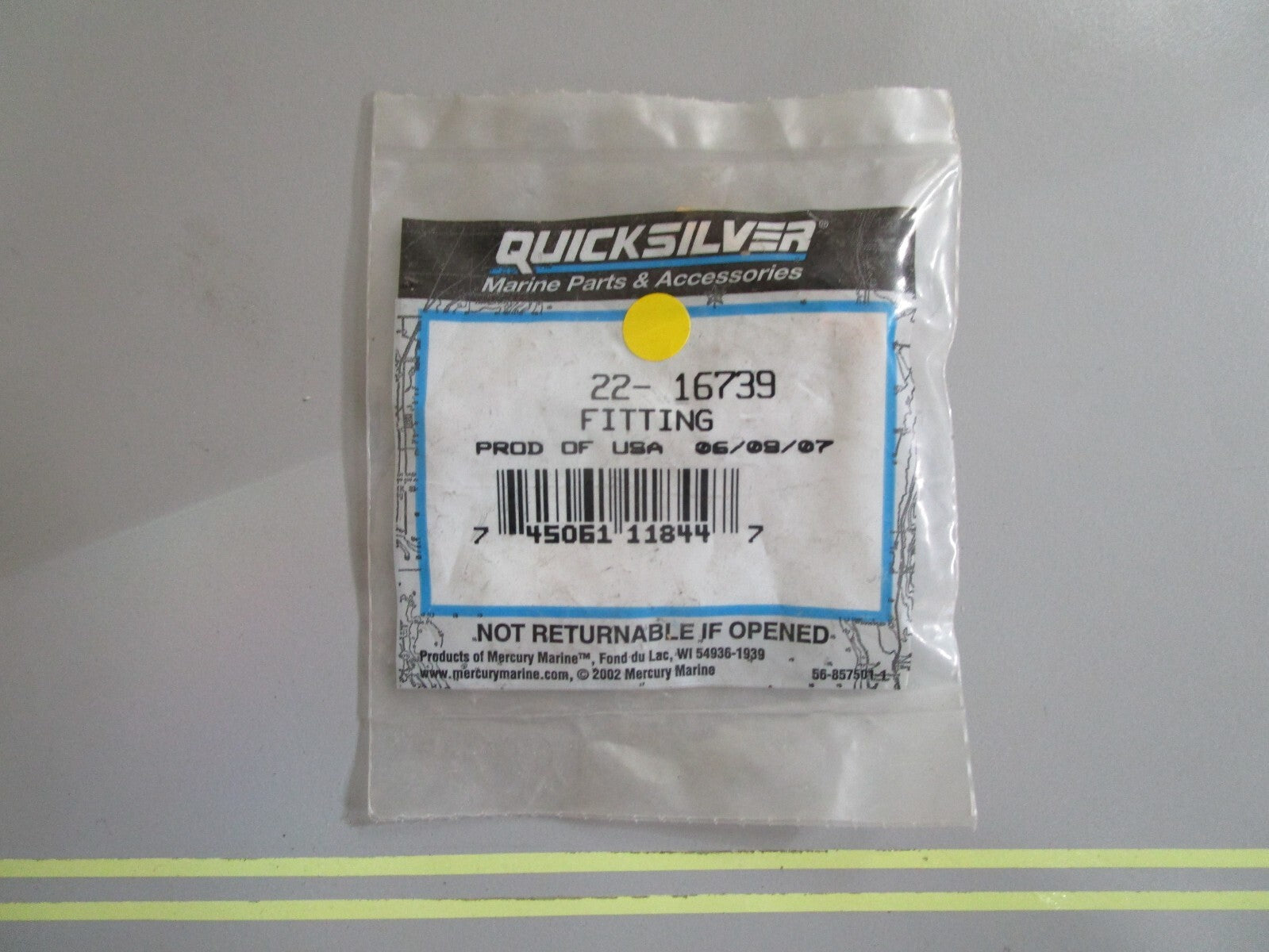 *NEW OEM* 0810 Mercury Quicksilver Fitting 22-16739