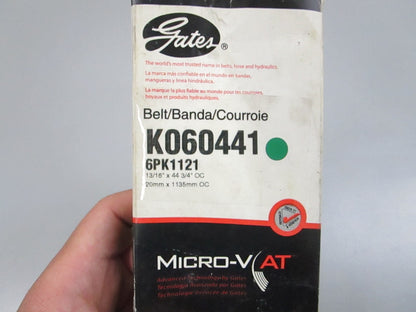 Gates NEW Micro-V Serpentine Belt K060441 6-Rib 0810