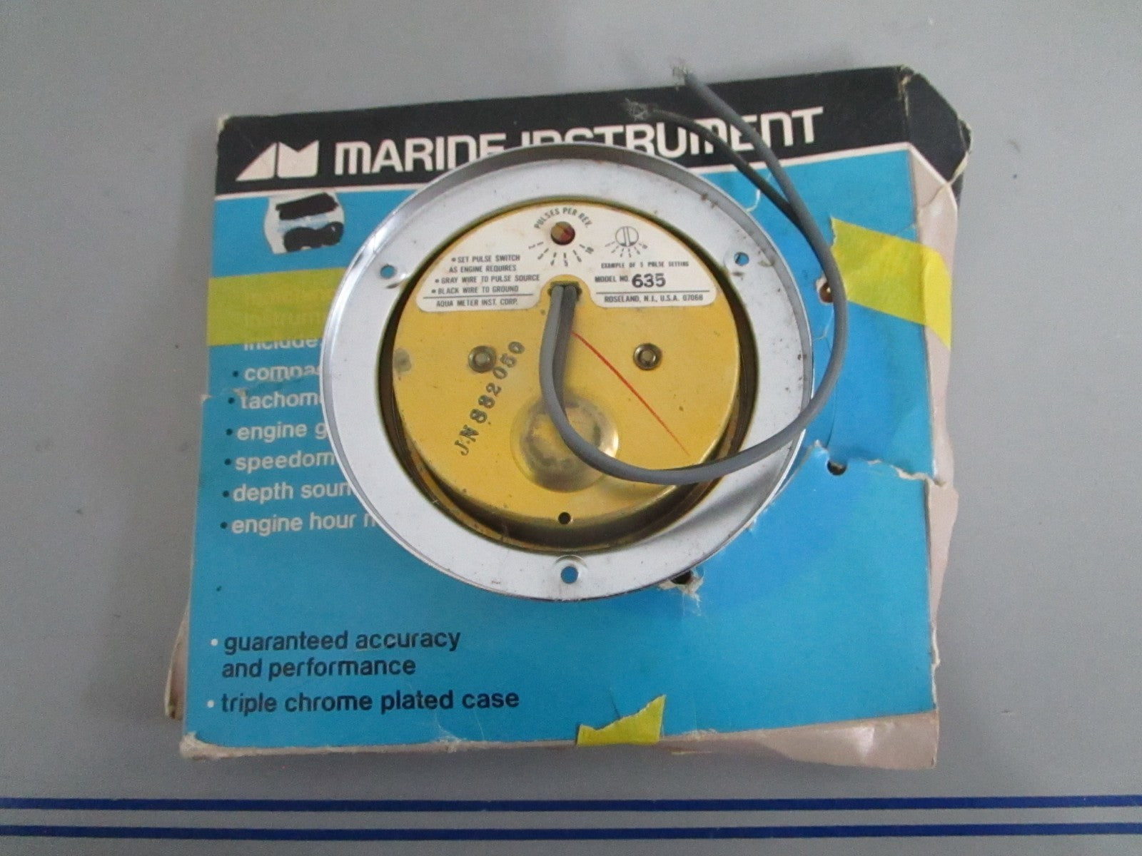 NEW OEM Model 635 Aqua Meter 6000RPM Tachometer 0820