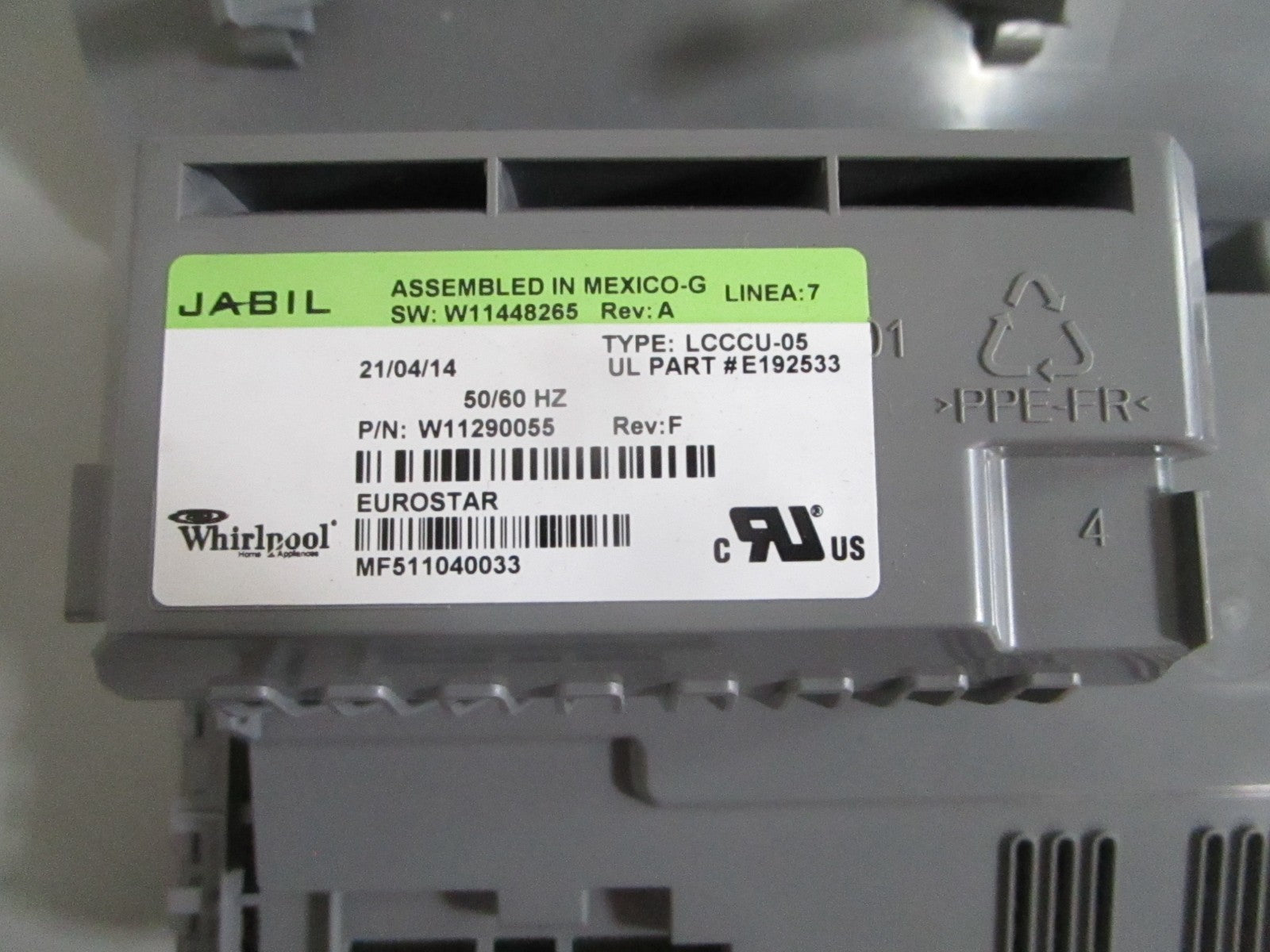 Whirlpool NEW OEM Washer Control Board W11455206 NOS Genuine Factory Part 0820