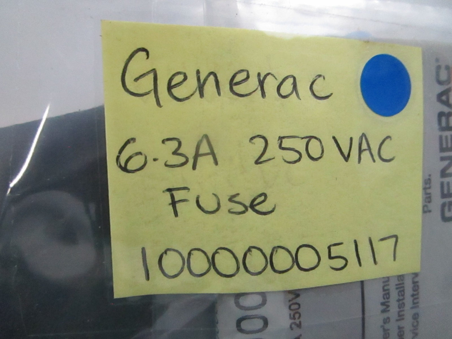 *NEW OEM* 0810 Generac 6.3A 250VAC Fuse 10000005117