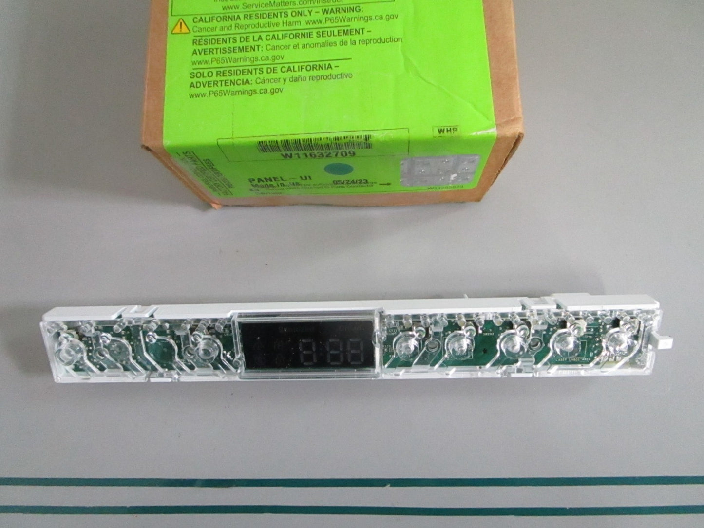 Whirlpool NEW OEM Dishwasher UI Control Panel W11632709 NOS Factory Part 0820
