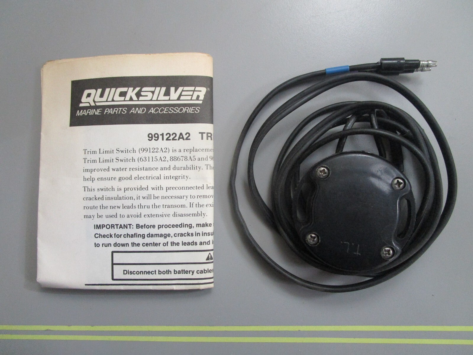 *NEW OEM* 0820 Mercury Quicksilver Trim Limit Switch Assy 99122A 2