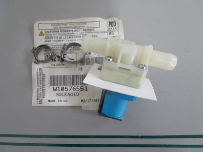 Whirlpool NEW OEM Dishwasher Solenoid W10576551 NOS Genuine Appliance Part 0820
