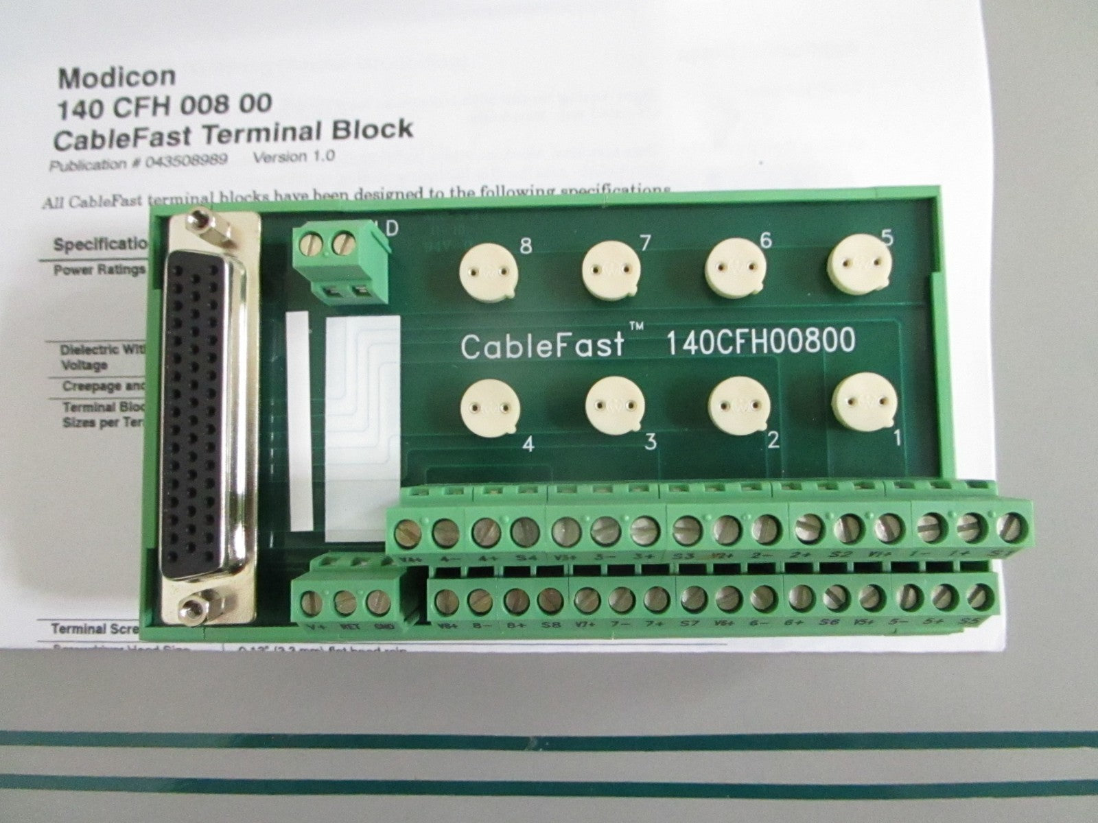 Schneider 140CFH00800 Modicon Quantum Analog Input Block Fused NEW OEM 0820