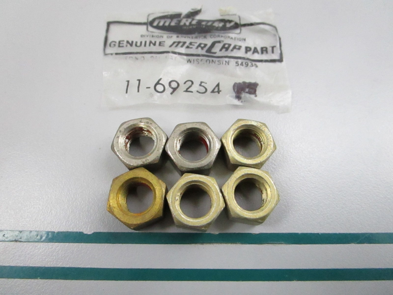 NEW OEM (LOT OF 6) 11-69254 Mercury Quicksilver Nut 0810
