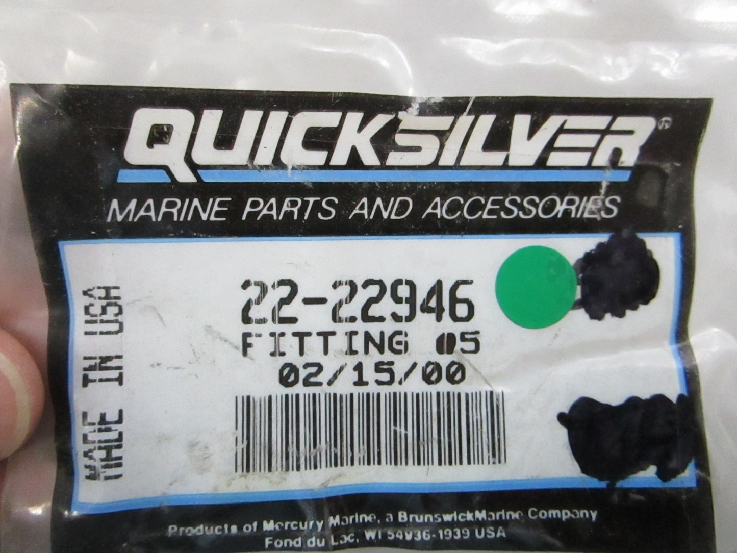 NEW OEM (LOT OF 5) 22-22946 Mercury Quicksilver Fitting 0810