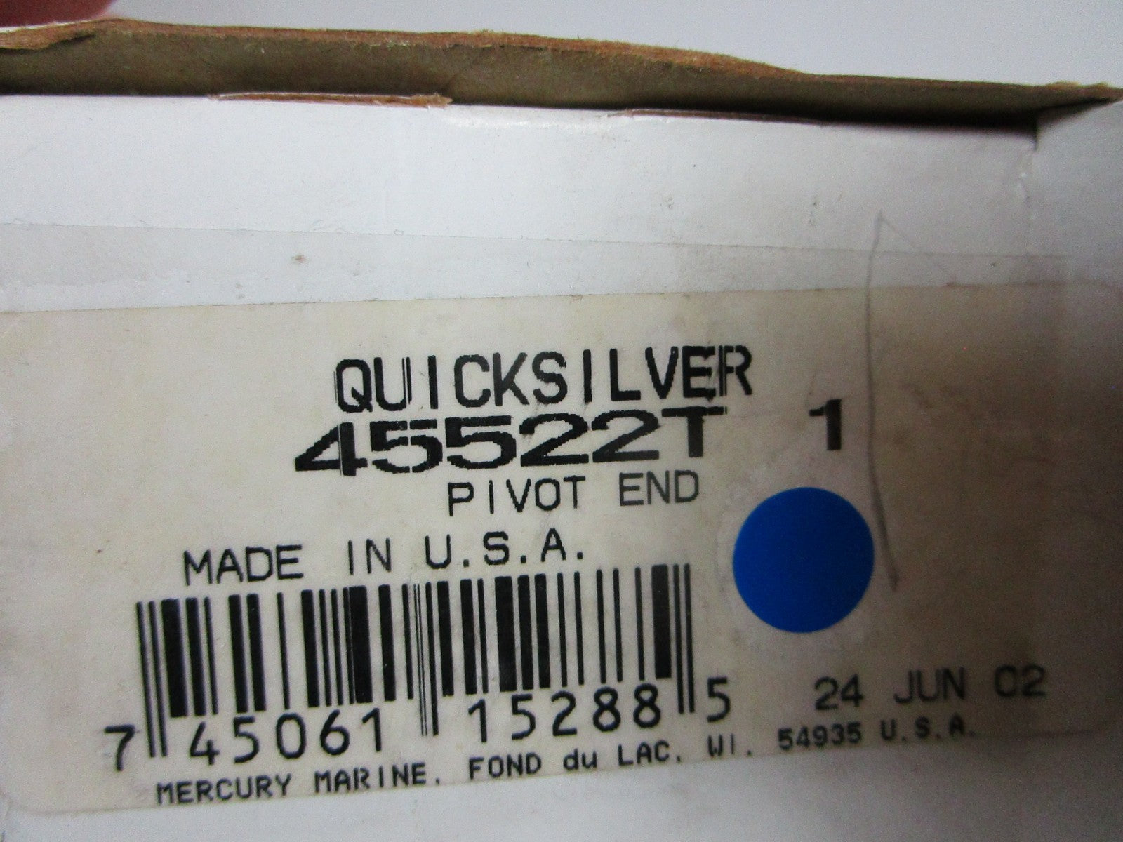 *NEW OEM* 0720 Mercury Quicksilver Pivot End 45522T1