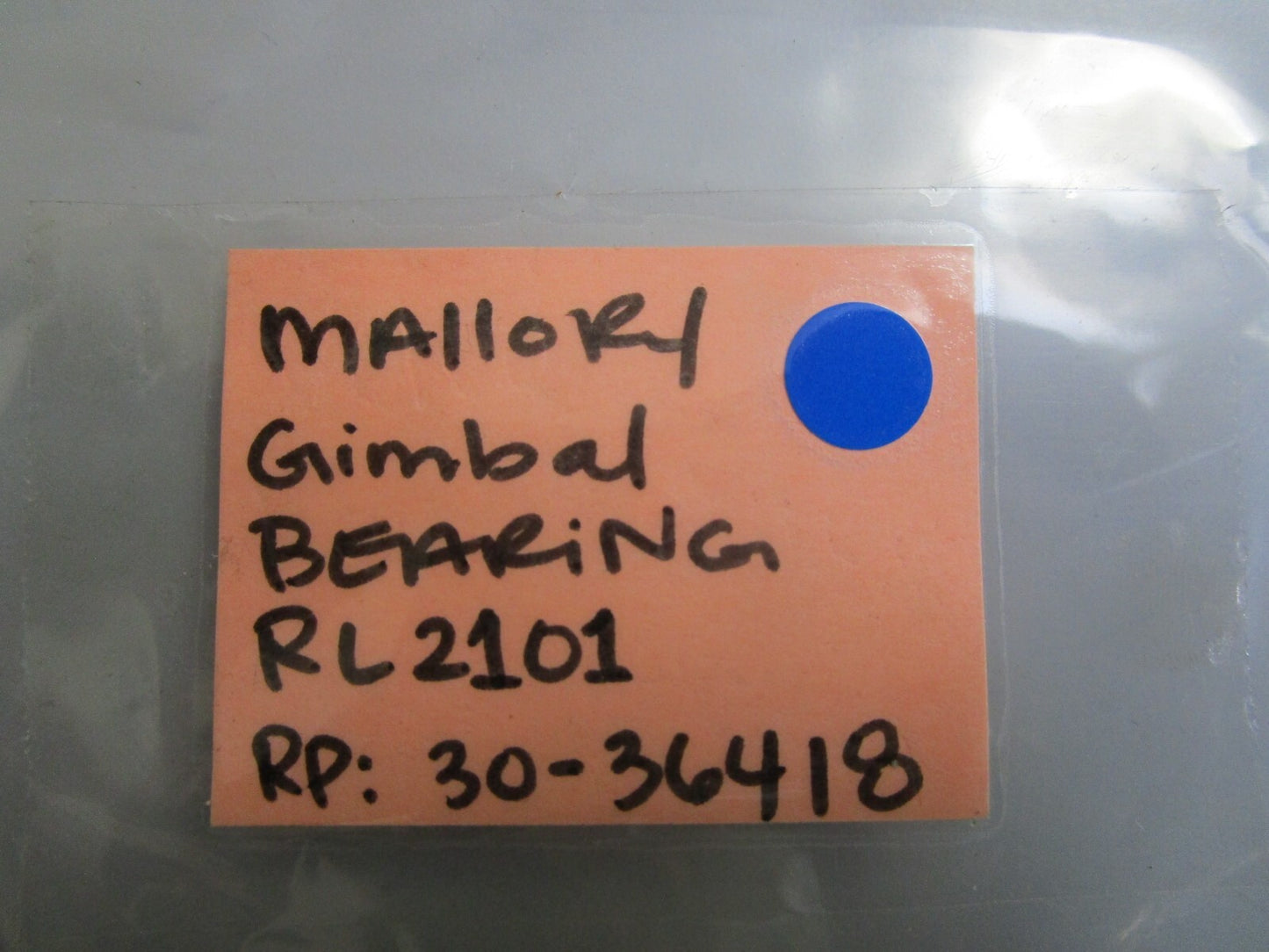 *NEW* 0810 Mallory Gimbal Bearing RL2101 Replaces: 30-36418