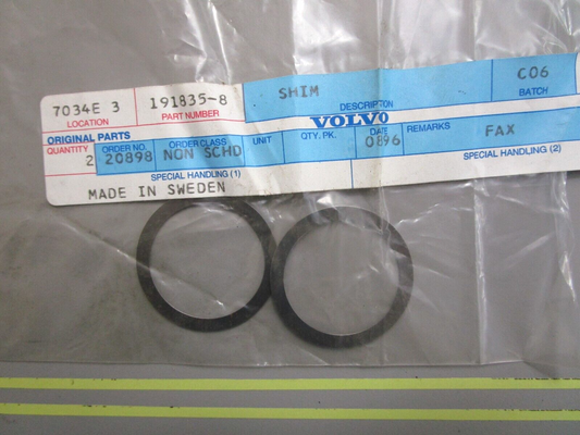 *NEW OEM* (LOT OF 2) 0810 Volvo Penta Shim 191835