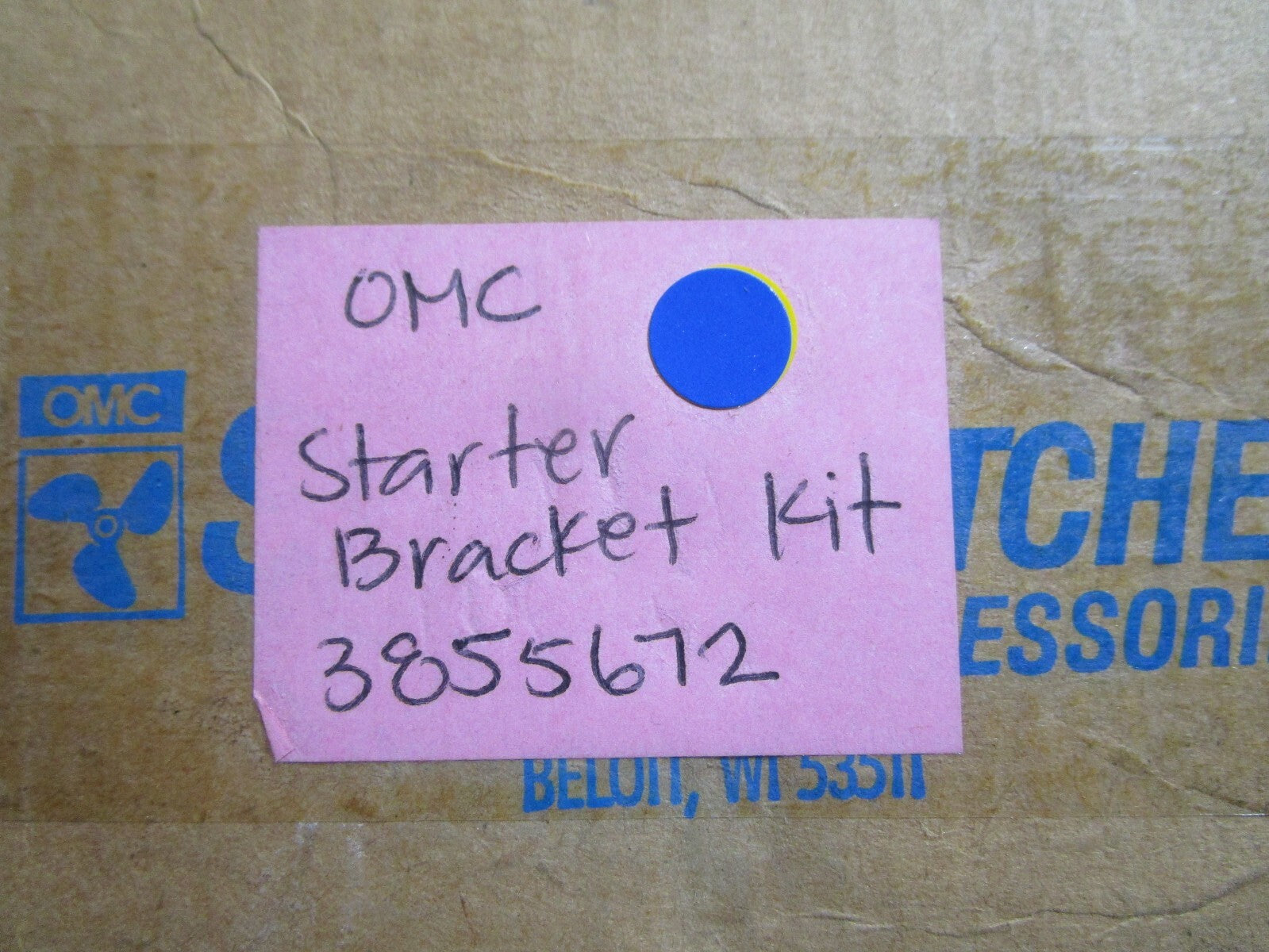 *NEW OEM* 0810 OMC Johnson Evinrude Starter Bracket Kit 3855672