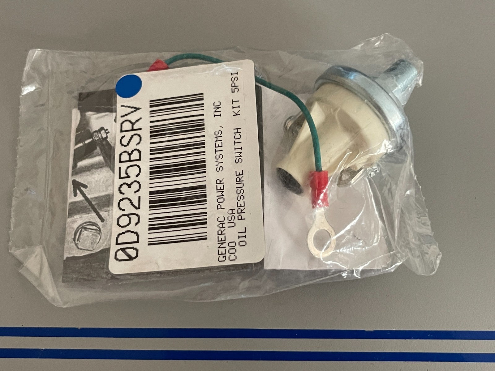 *NEW OEM* 0720 Generac 5PSI Oil Pressure Switch Kit 0D9235BSRV