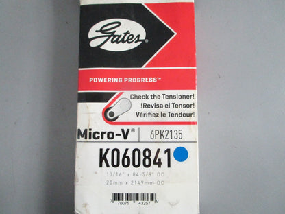 NEW K060841 Gates Micro-V Serpentine Belt 0820