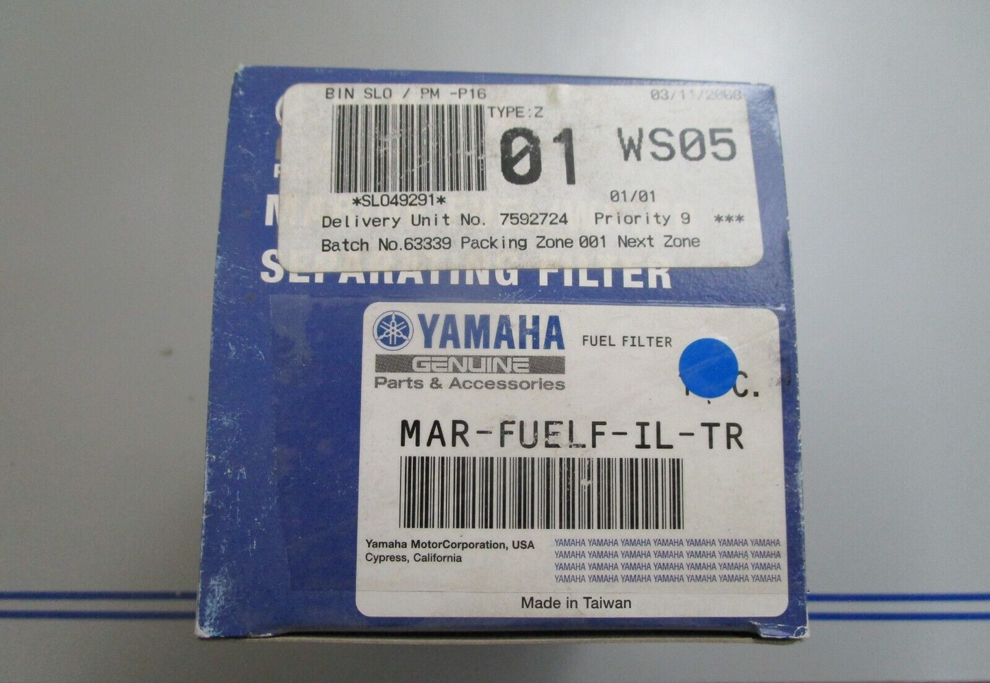 *NEW OEM* 0810 Yamaha Fuel Water Separating Filter MAR-FUELF-IL-TR