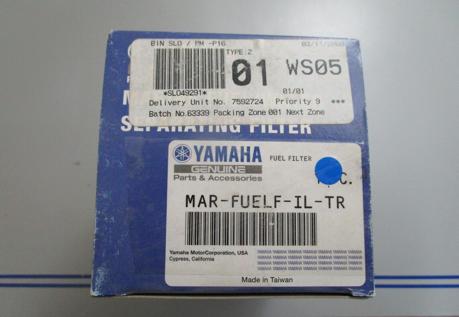 *NEW OEM* 0810 Yamaha Fuel Water Separating Filter MAR-FUELF-IL-TR