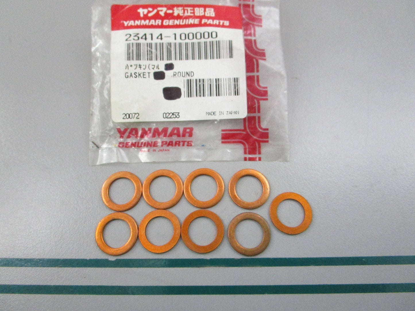 NEW OEM (LOT OF 9) 23414-100000 Yanmar Gasket 0810