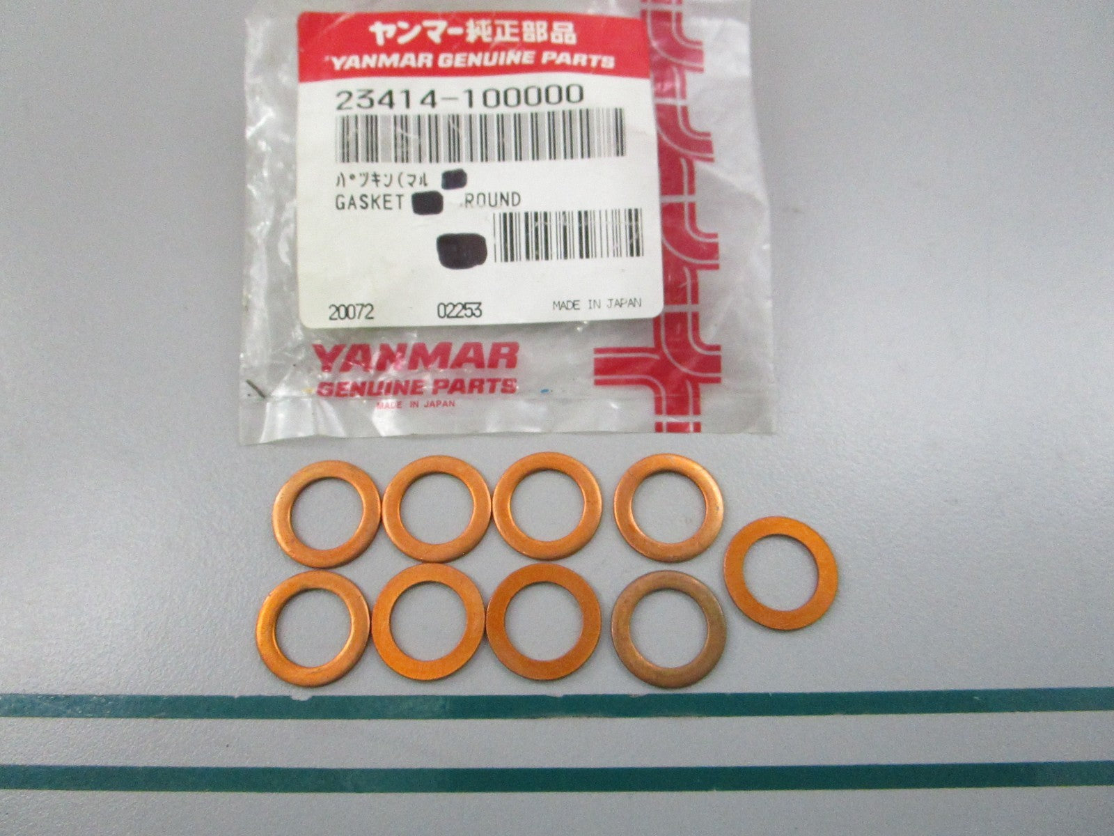 NEW OEM (LOT OF 9) 23414-100000 Yanmar Gasket 0810