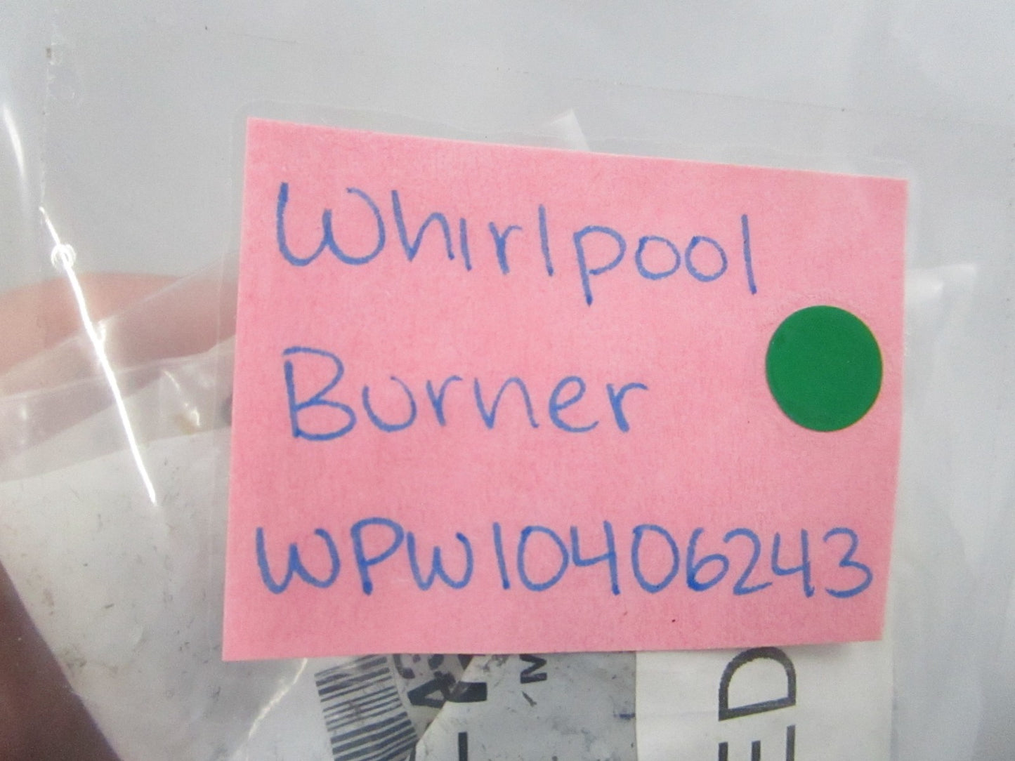 NEW OEM WPW10406243 Whirlpool Burner 0810