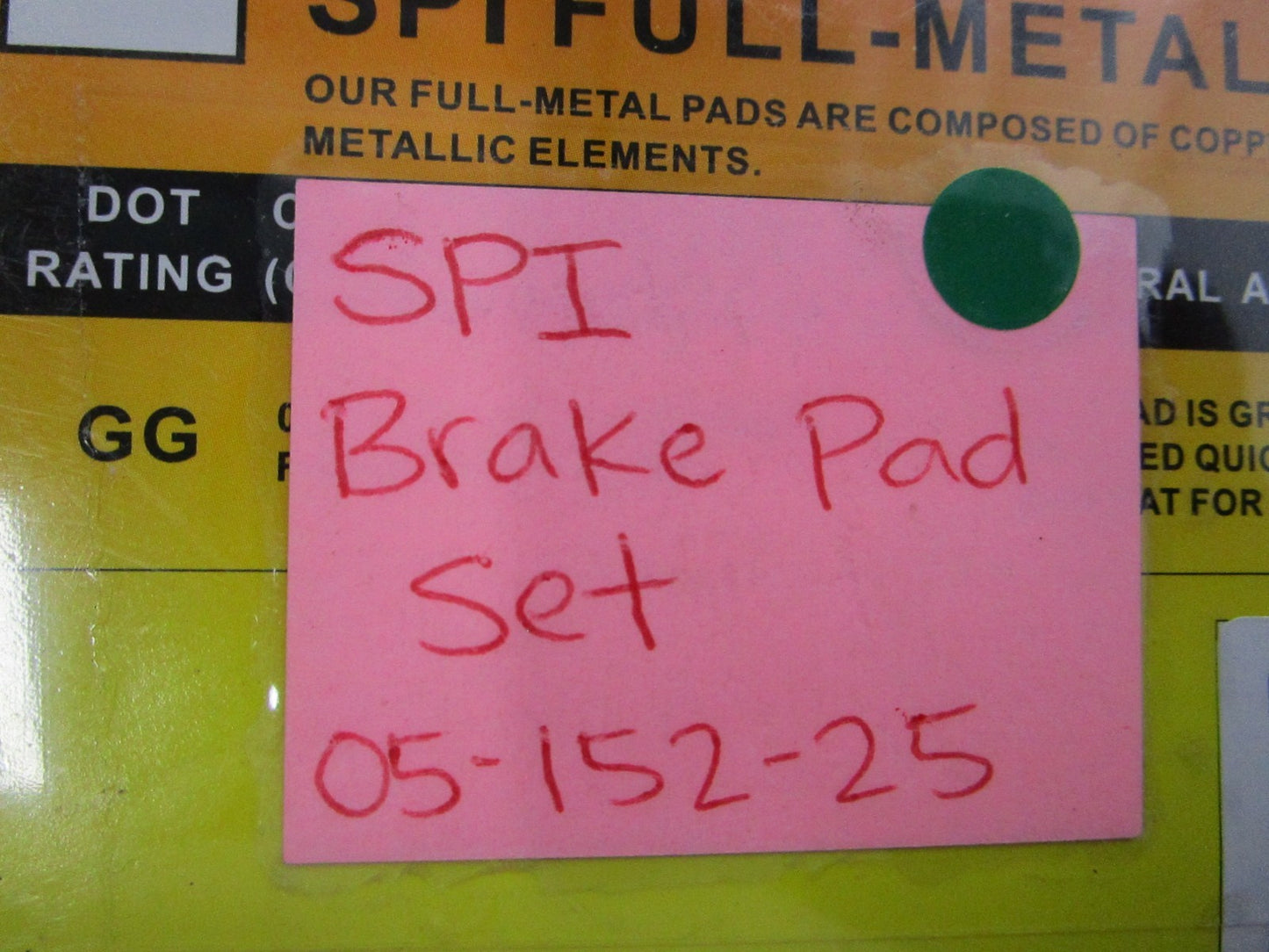 NEW 05-152-25 SPI Brake Pad Set 0810