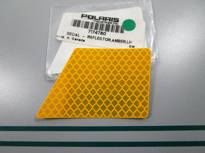 NEW OEM 7174780 Polaris LH Amber Reflector Decal 0810