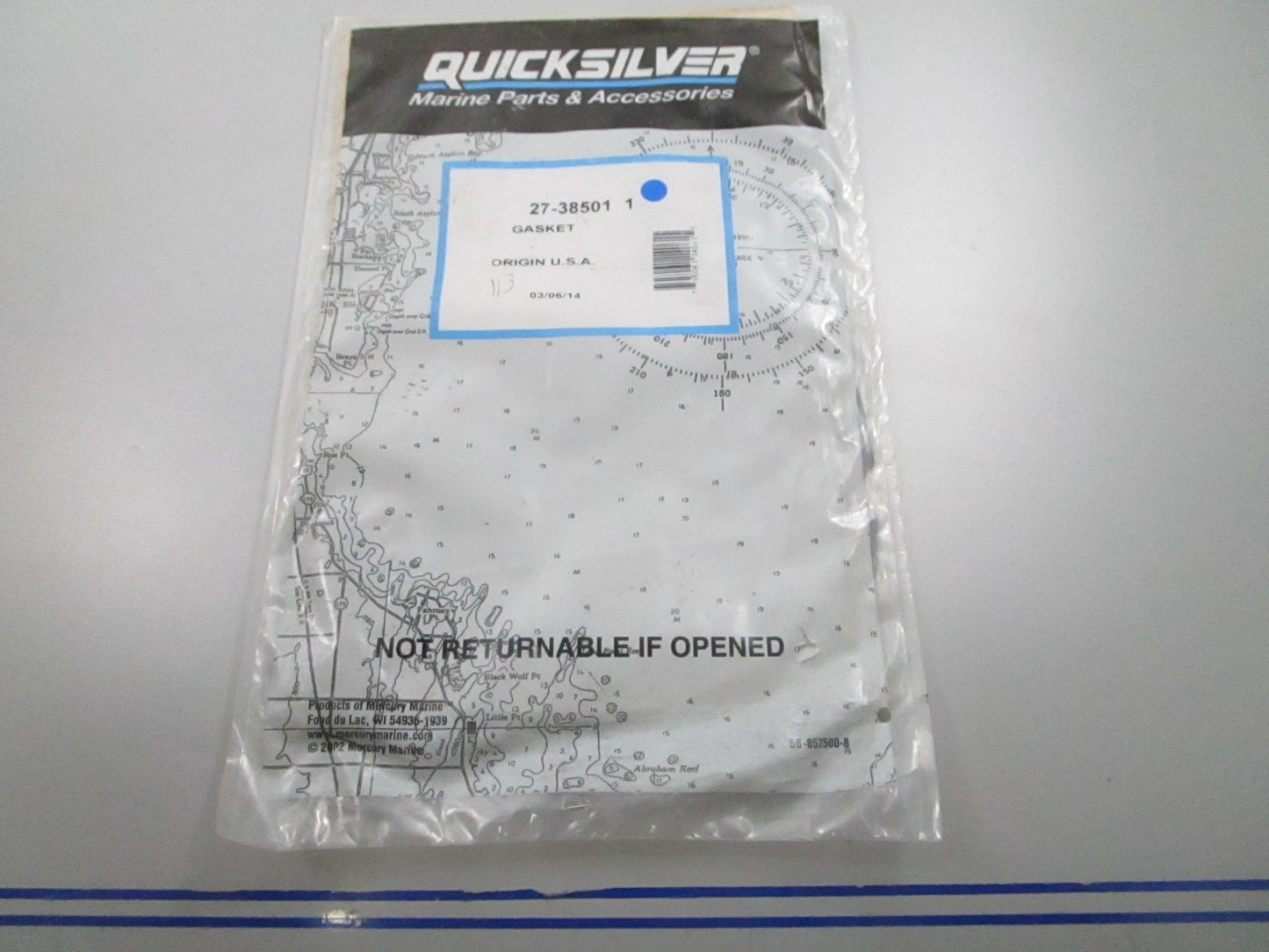 *NEW OEM* 0810 Mercury Quicksilver Gasket 27-38501 1