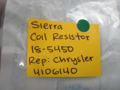NEW 18-5450 Replaces: Chrysler 4106140 Sierra Coil Resistor 0810