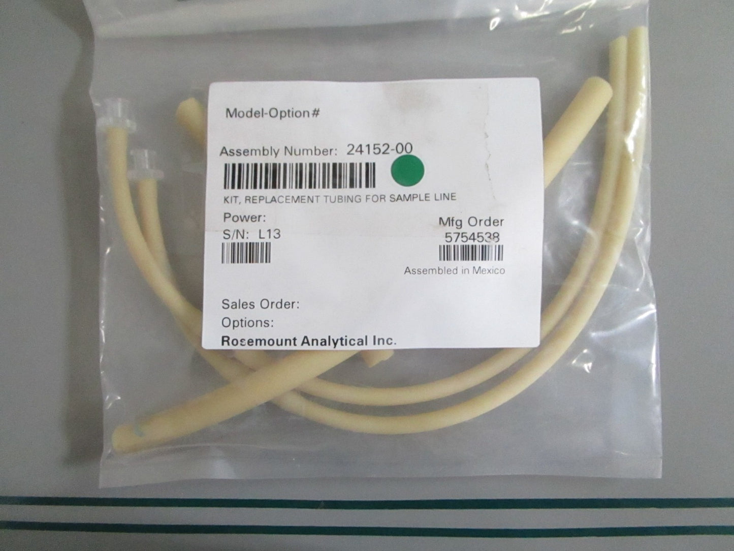 Rosemount 24152-00 TCL Sample Line Replacement Tubing Kit NEW OEM 0820