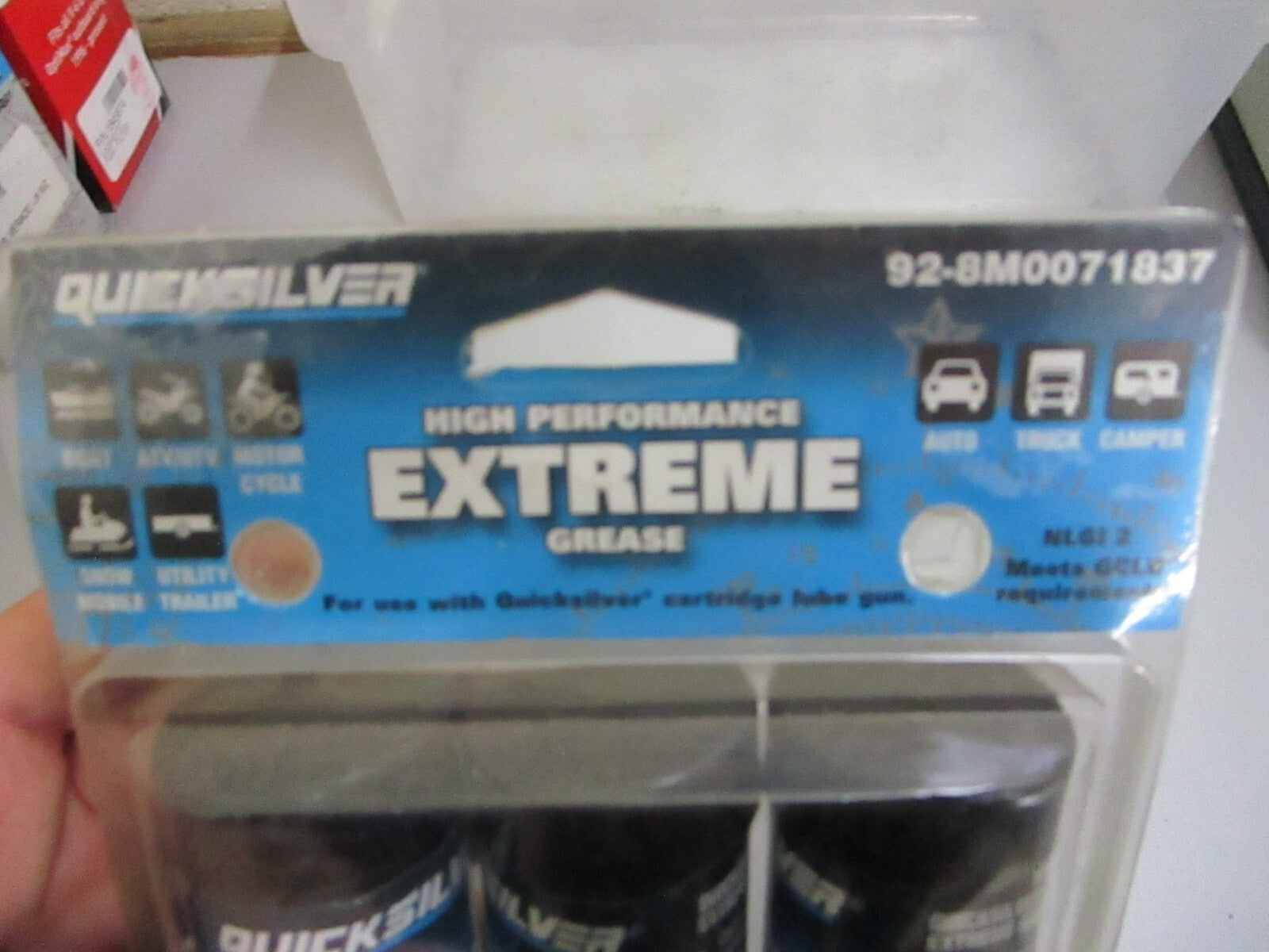 *NEW OEM* 0810 Mercury Quicksilver 3 Pack Extreme Grease 92-8M0071837