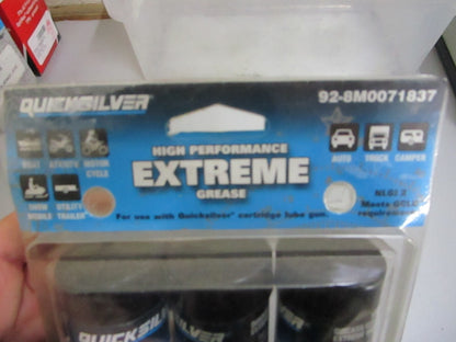*NEW OEM* 0810 Mercury Quicksilver 3 Pack Extreme Grease 92-8M0071837