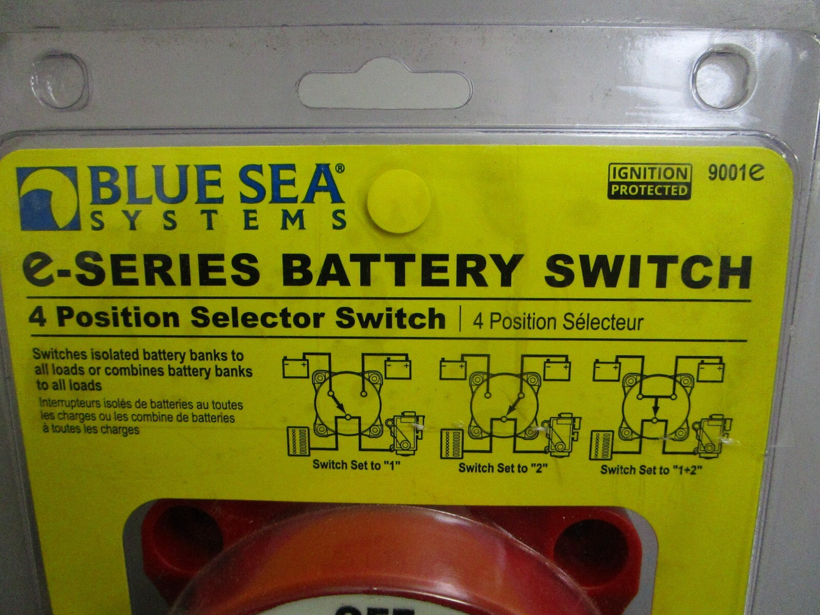 *NEW* 0820 Blue Sea Systems e-Series 4 Position Selector Switch 9001e