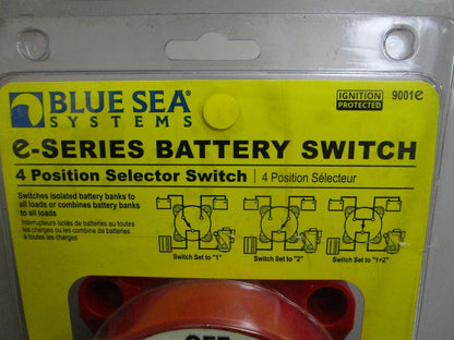 *NEW* 0820 Blue Sea Systems e-Series 4 Position Selector Switch 9001e