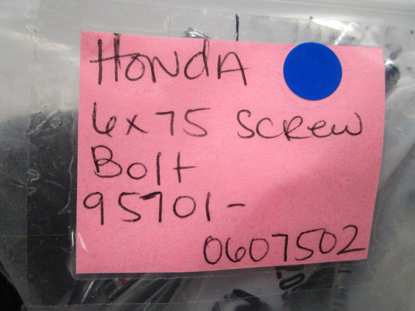 *NEW OEM* (LOT OF 5) 0720 Honda 6 x 75 Screw Bolt 95701-0607502