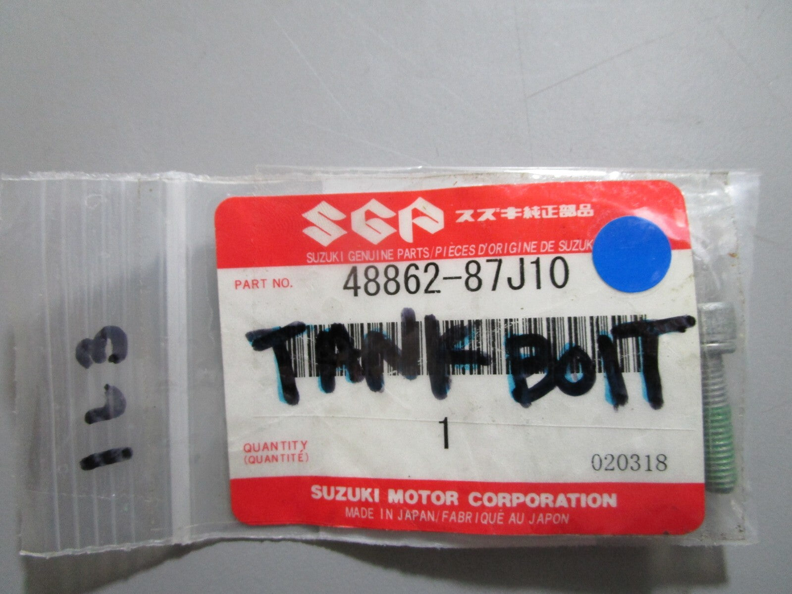 *NEW OEM* (LOT OF 3) 0810 Suzuki Tank Bolt 48862-87J10