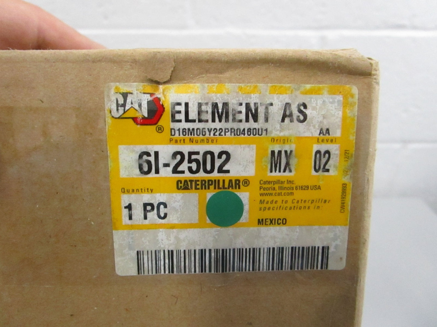 CAT NEW OEM Engine Air Filter Secondary 6I-2502 3116 3126 3306 NOS Part 0810