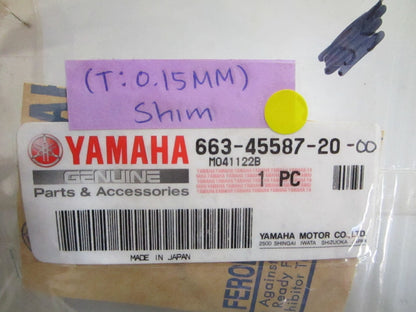 *NEW OEM* 0810 Yamaha (T:0.15MM) Shim 663-45587-20-00