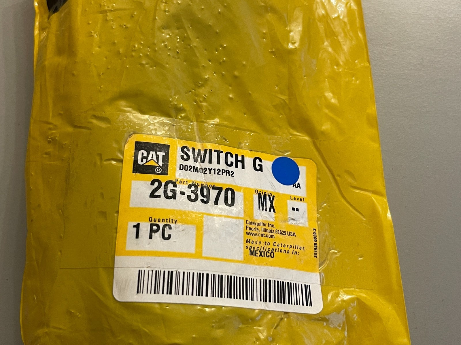 NEW OEM 2G-3970 CAT Caterpillar Control Switch Handle Assembly 0720