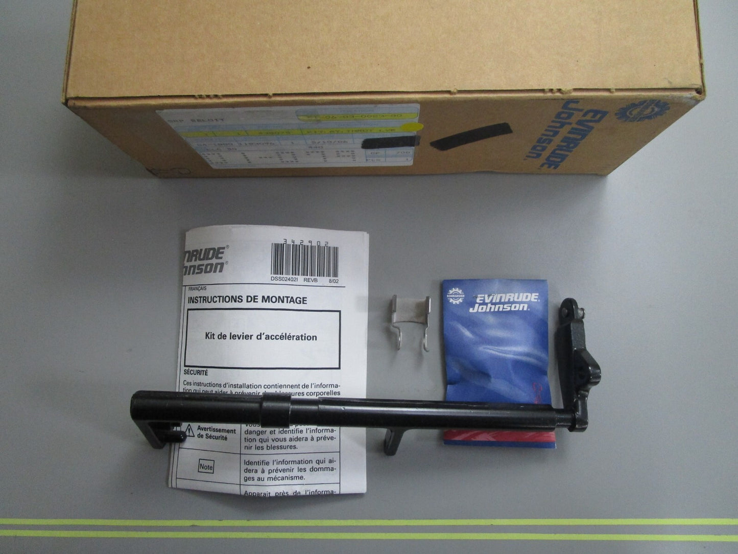*NEW OEM* 0820 OMC Johnson Evinrude Throttle Lever Kit Ay 438075 0438075