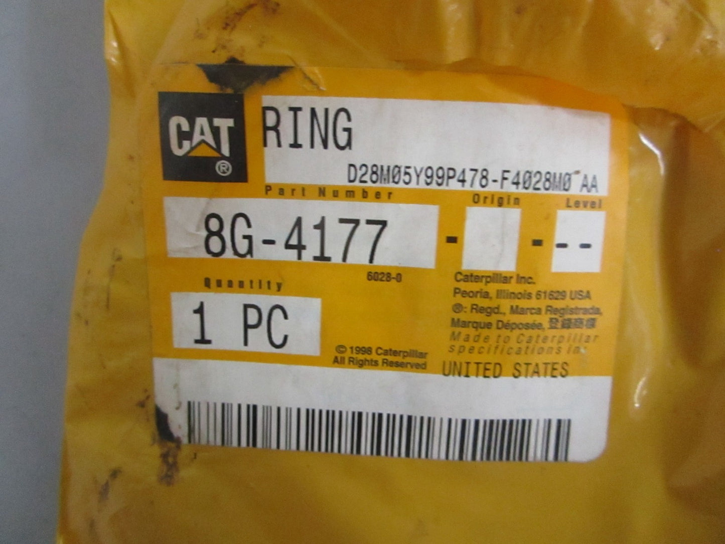 NEW OEM 8G-4177 CAT Ring 0820