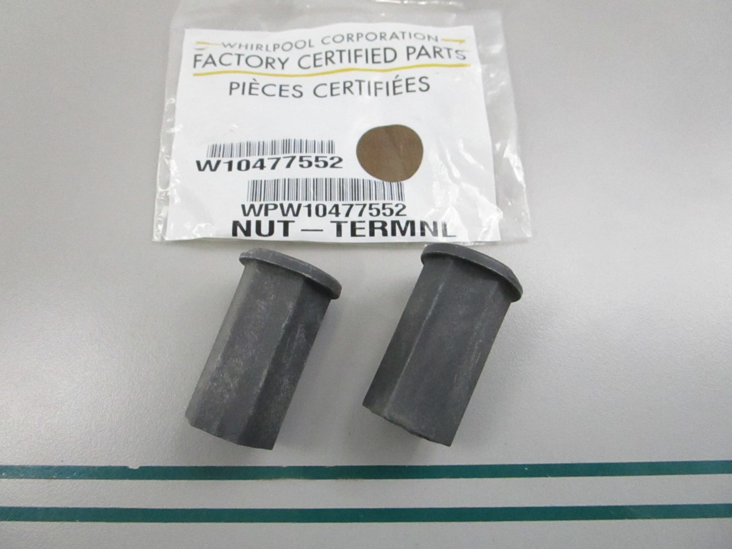 NEW OEM (LOT OF 2) W10477552 Whirlpool Terminal Nut 0810