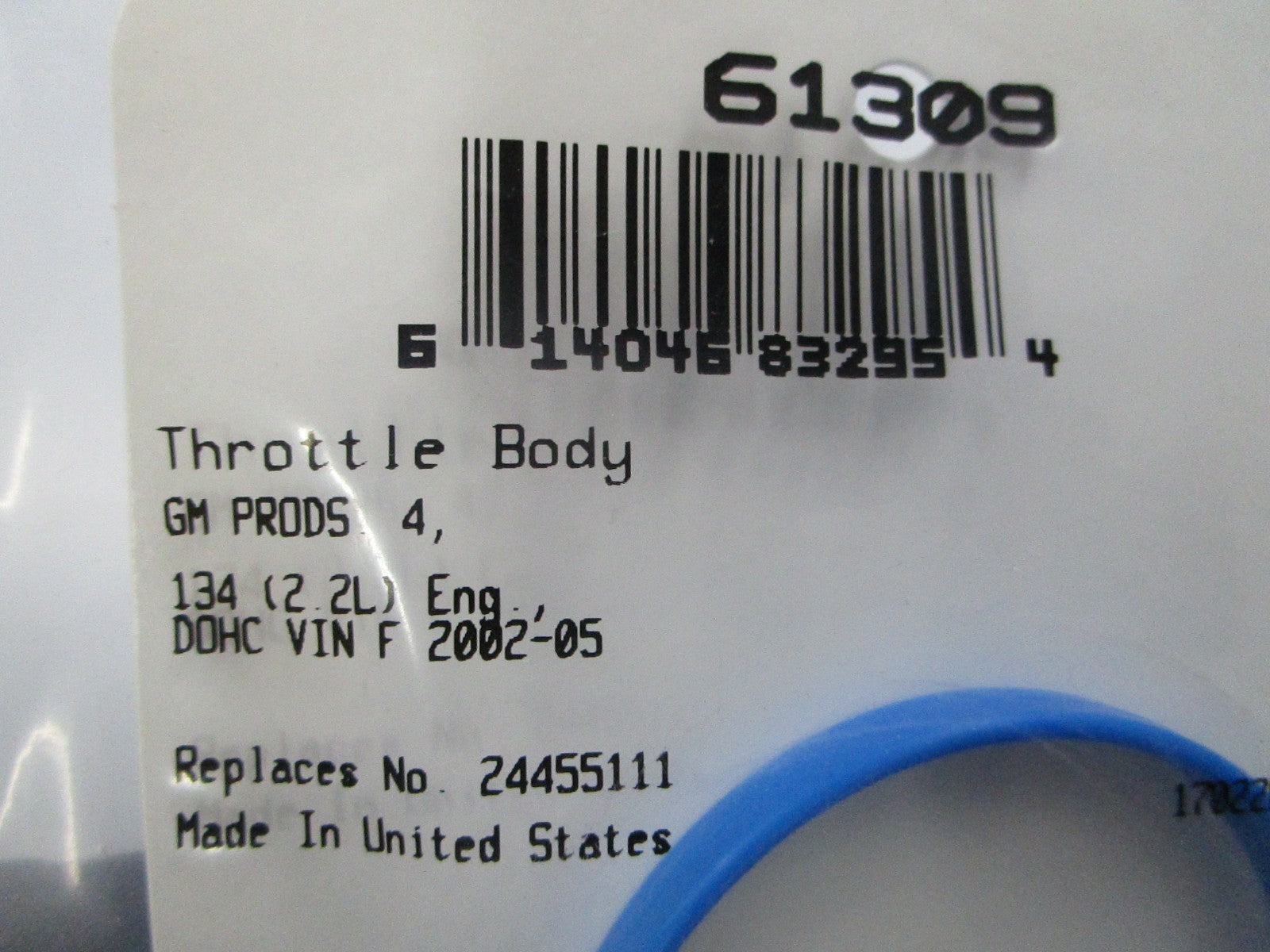 *NEW* 0810 Fel-Pro Throttle Body Gasket 61309