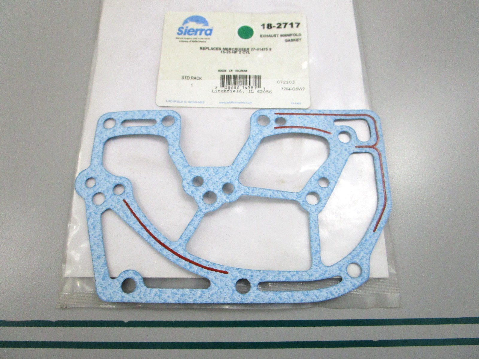 NEW 18-2717 Replaces: Mercruiser 27-474758 Sierra Exhaust Manifold Gasket 0810