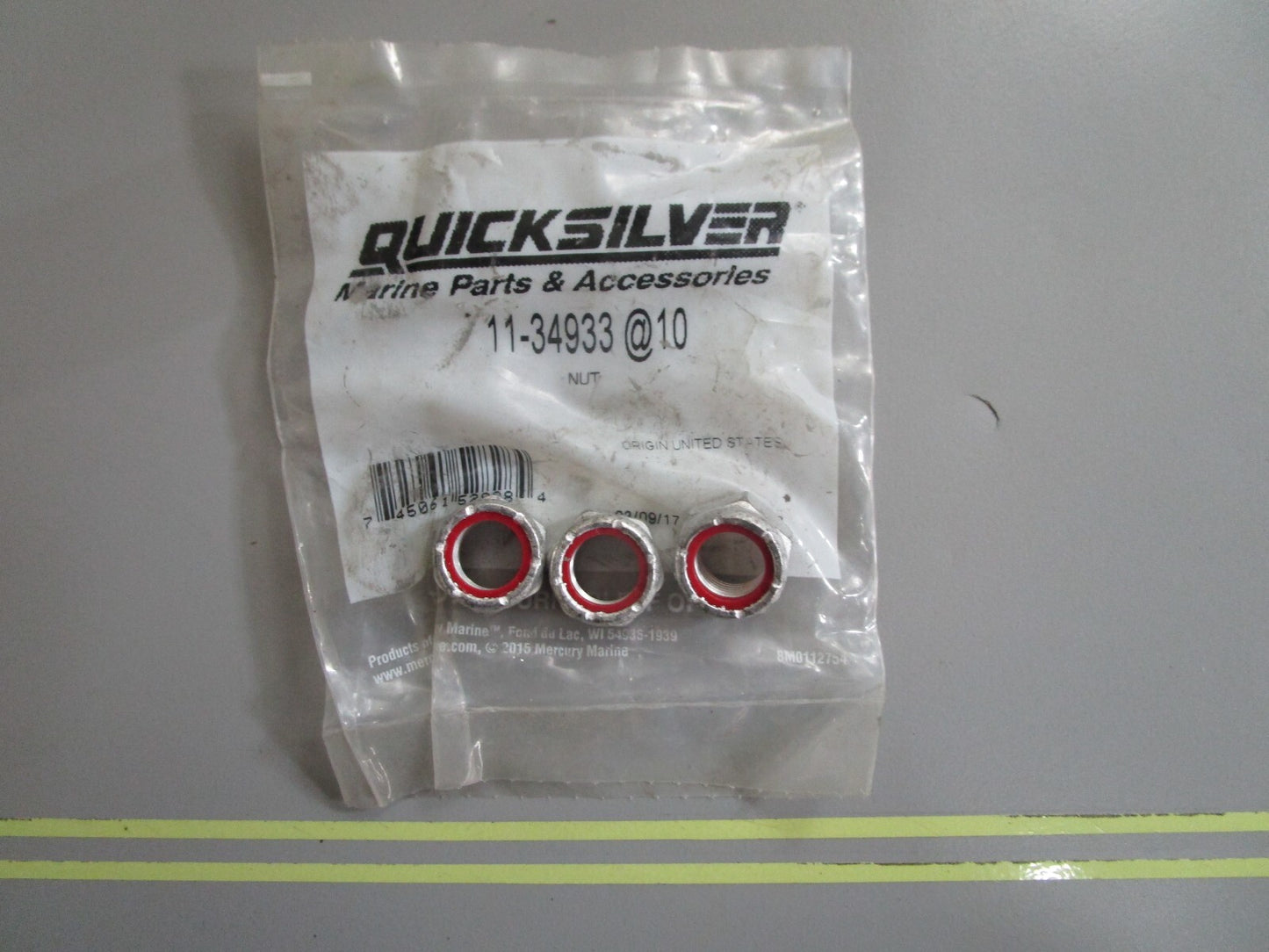 *NEW OEM* (LOT OF 3) 0810 Mercury Quicksilver Nut 11-34933