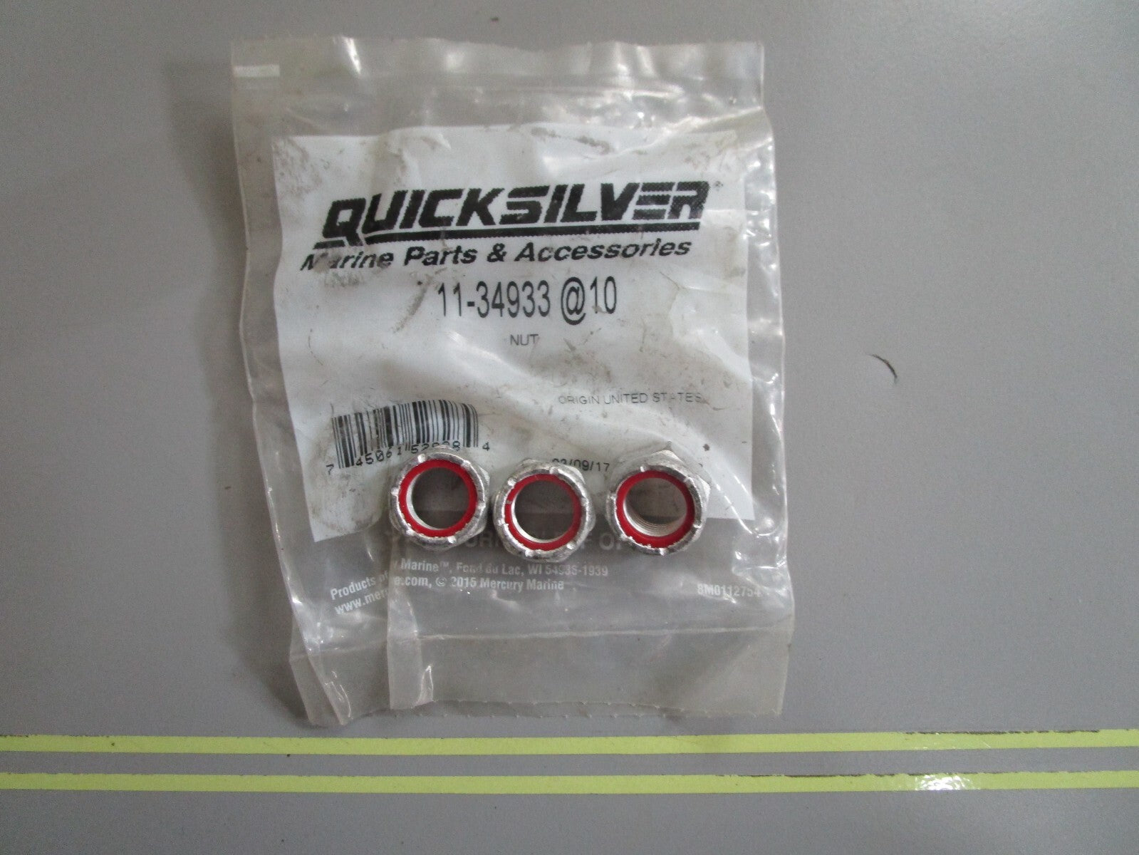*NEW OEM* (LOT OF 3) 0810 Mercury Quicksilver Nut 11-34933