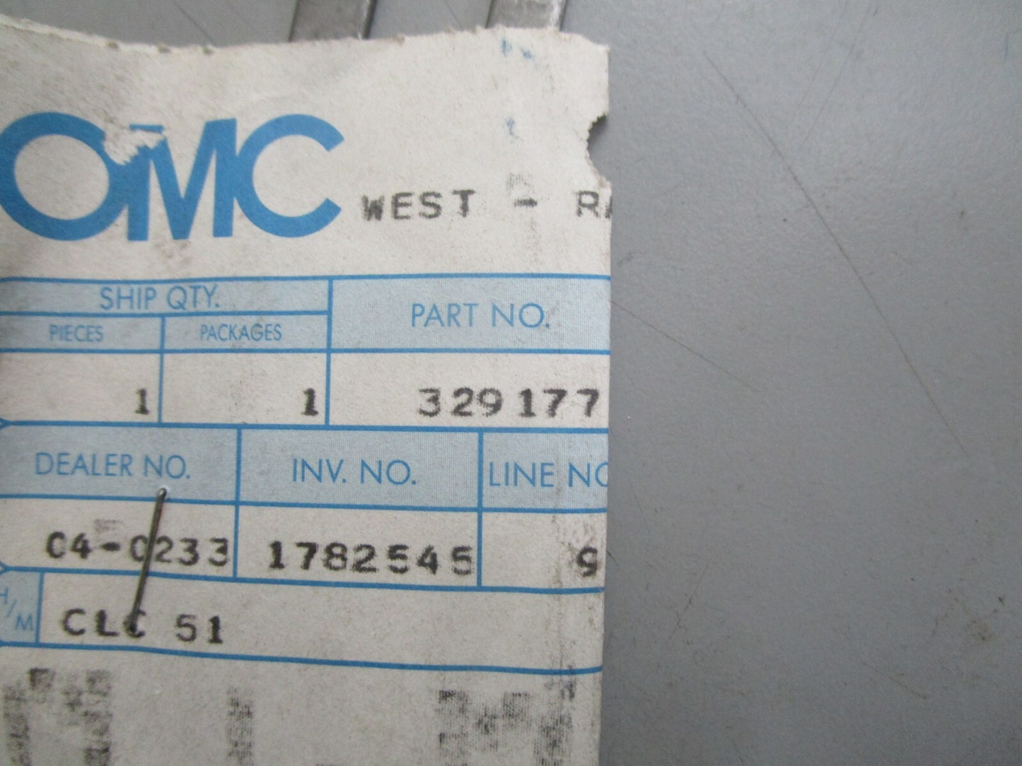 *NEW OEM* 0820 OMC Johnson Evinrude Tilt Stop Link 329177 0329177