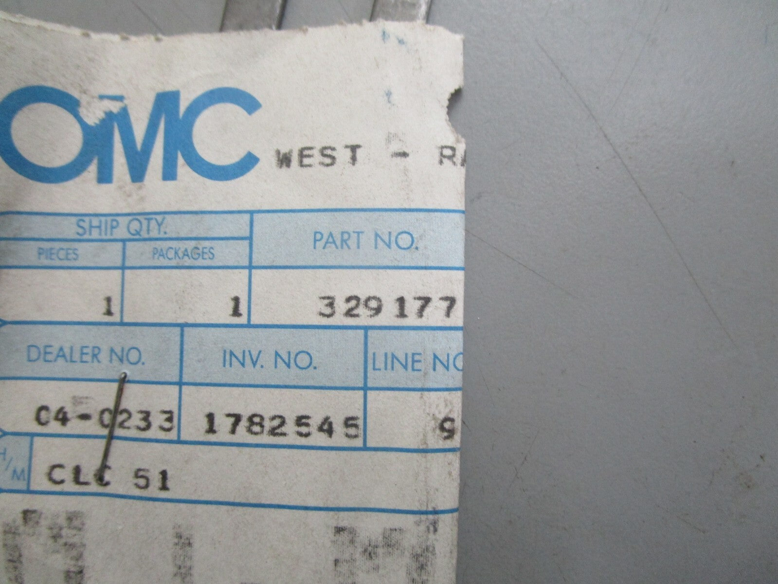 *NEW OEM* 0820 OMC Johnson Evinrude Tilt Stop Link 329177 0329177