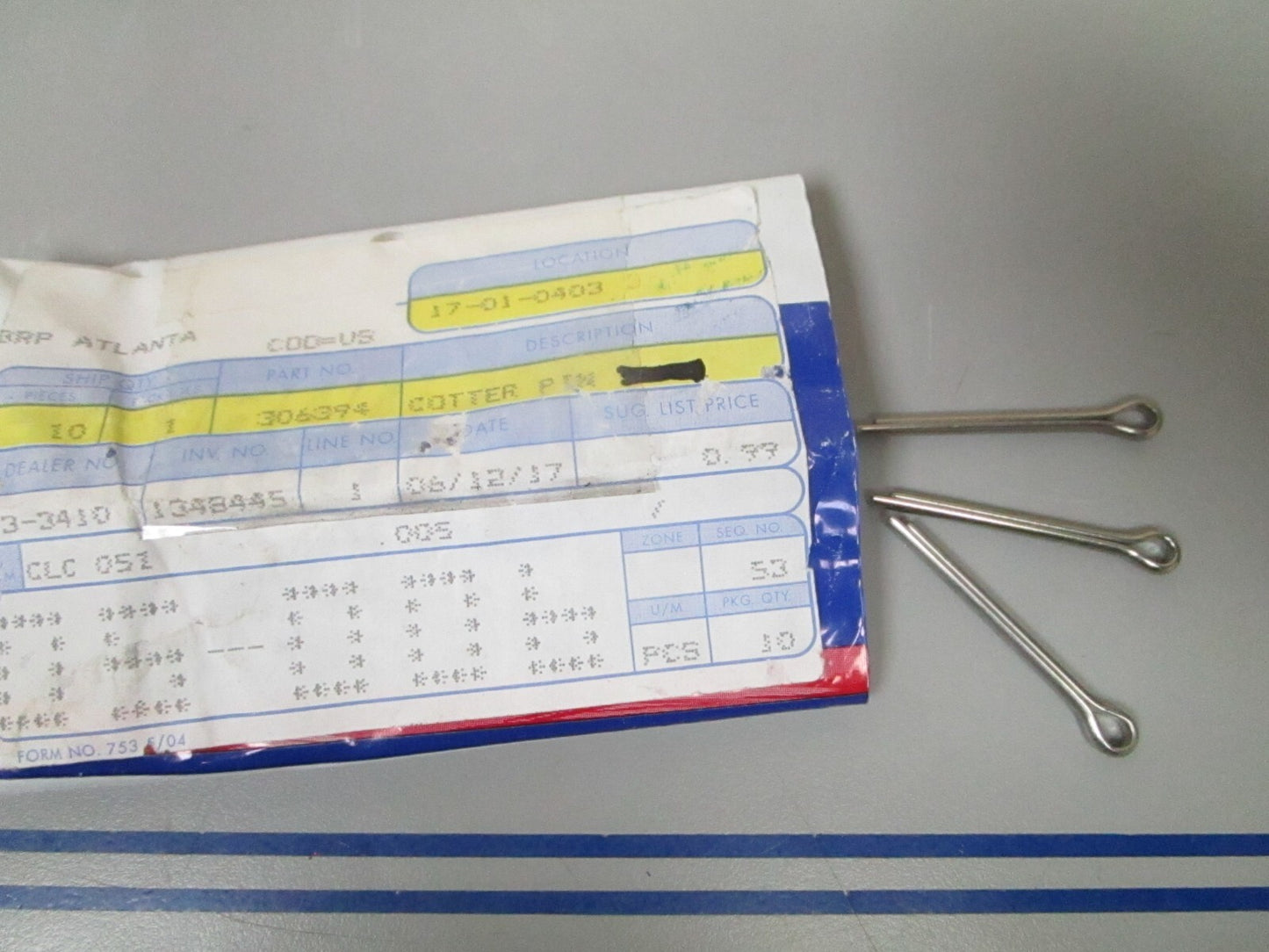 *NEW OEM* (LOT OF 3) 0810 OMC Johnson Evinrude Cotter Pin 306394 0306394